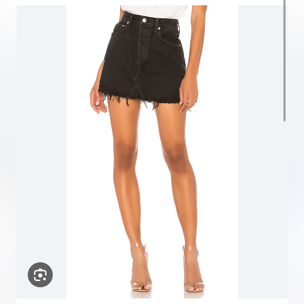Agolde Quinn Mini High Rise Skirt In Black